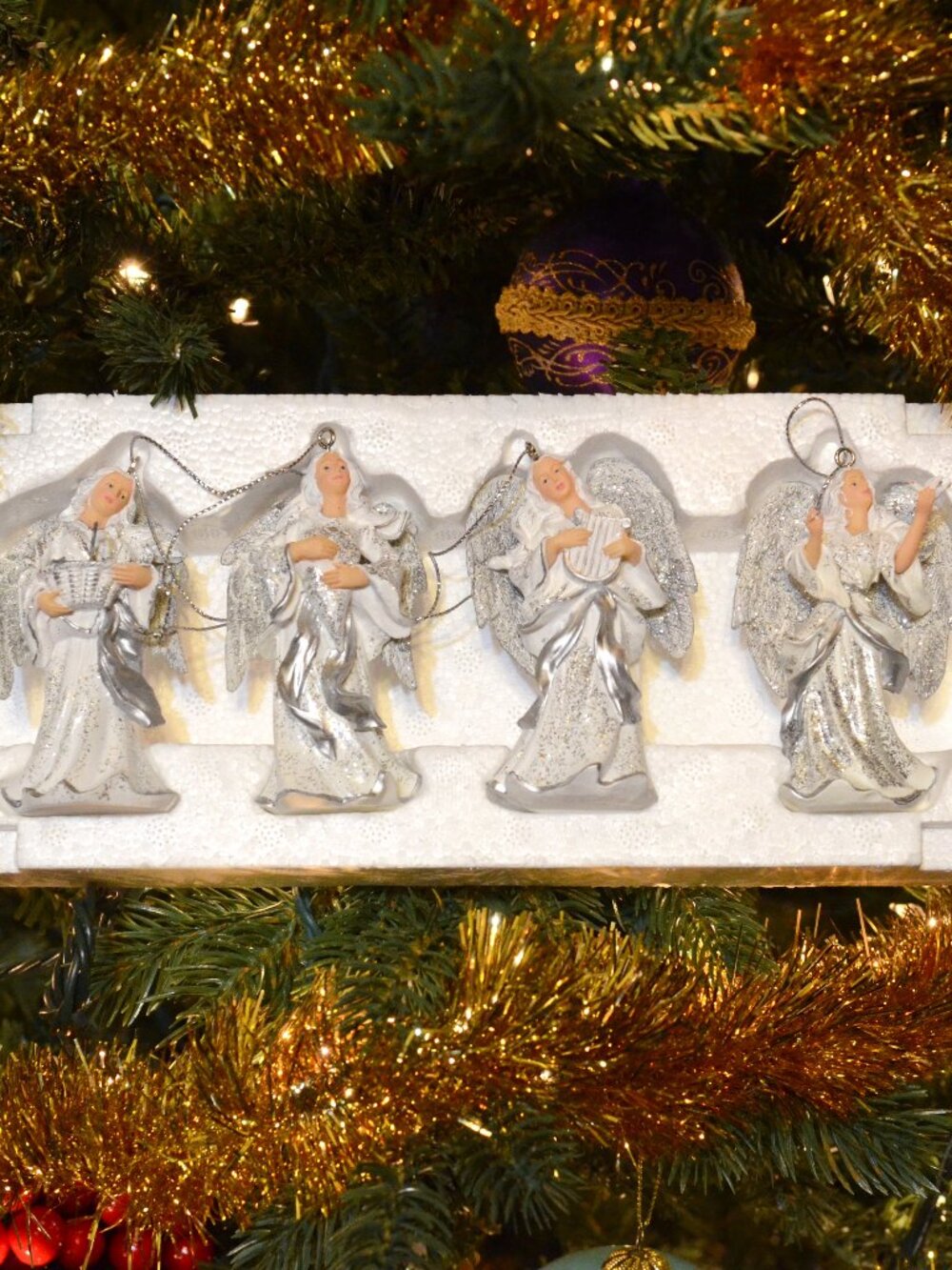 Vintage Angel Ornaments - Set of 4 - by Home Interiors